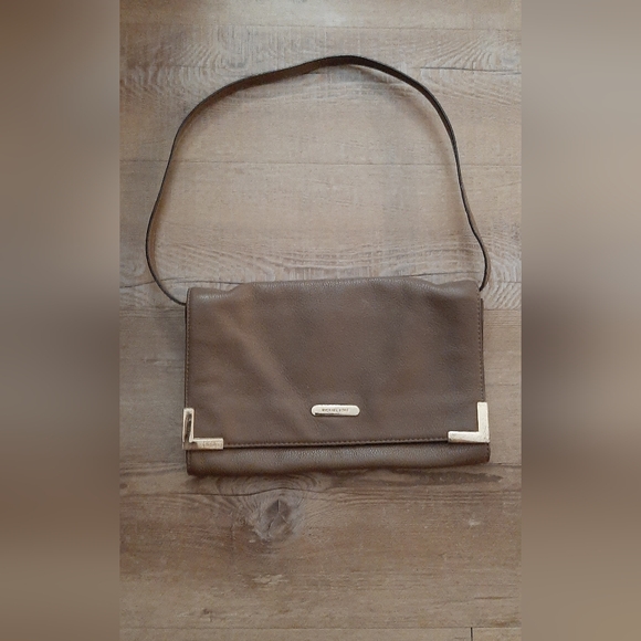 Michael Kors Dark Brown Leather Messenger Bag - Picture 1 of 4